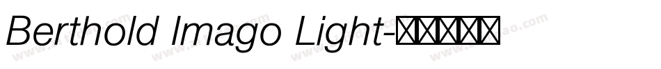 Berthold Imago Light字体转换